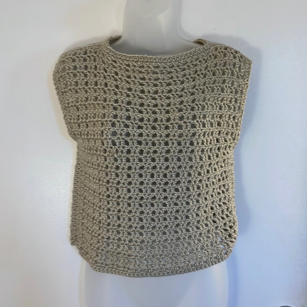Beautiful crocheted sweater vest soft stretchy size S-M